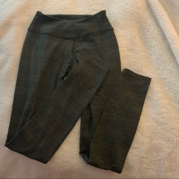 Beyond Yoga Dark Olive Green Striped Leggings - Picture 8 of 8